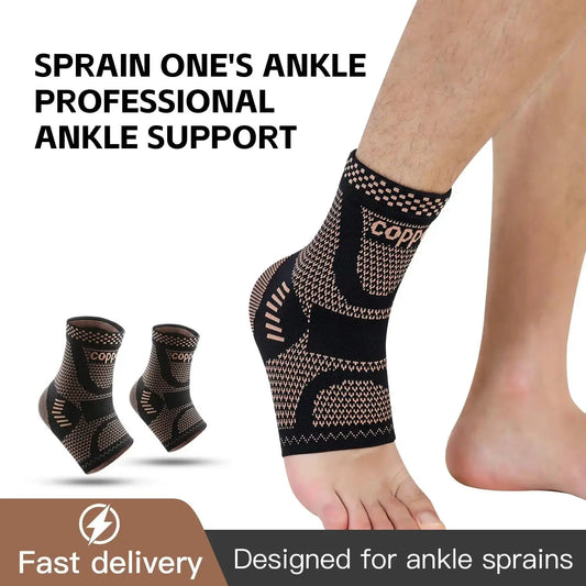 Unisex Fabric Compression Ankle Support Socks (2-Pack) - Supportive Braces for Daily Sports, Weightlifting, Compression Socks, Ankle Compression Cuff,Sohochic