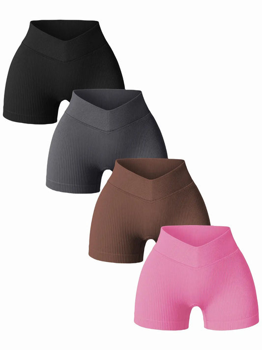 Women'S High Waist Skinny Sports Gym Shorts, Sports High Waters Pants, Gym Shorts, Spandex Short, Gym Clothing, Ladies Fall Sportswear for Gym Workout Running, Running Yoga Shorts, Athletic Wear Shorts