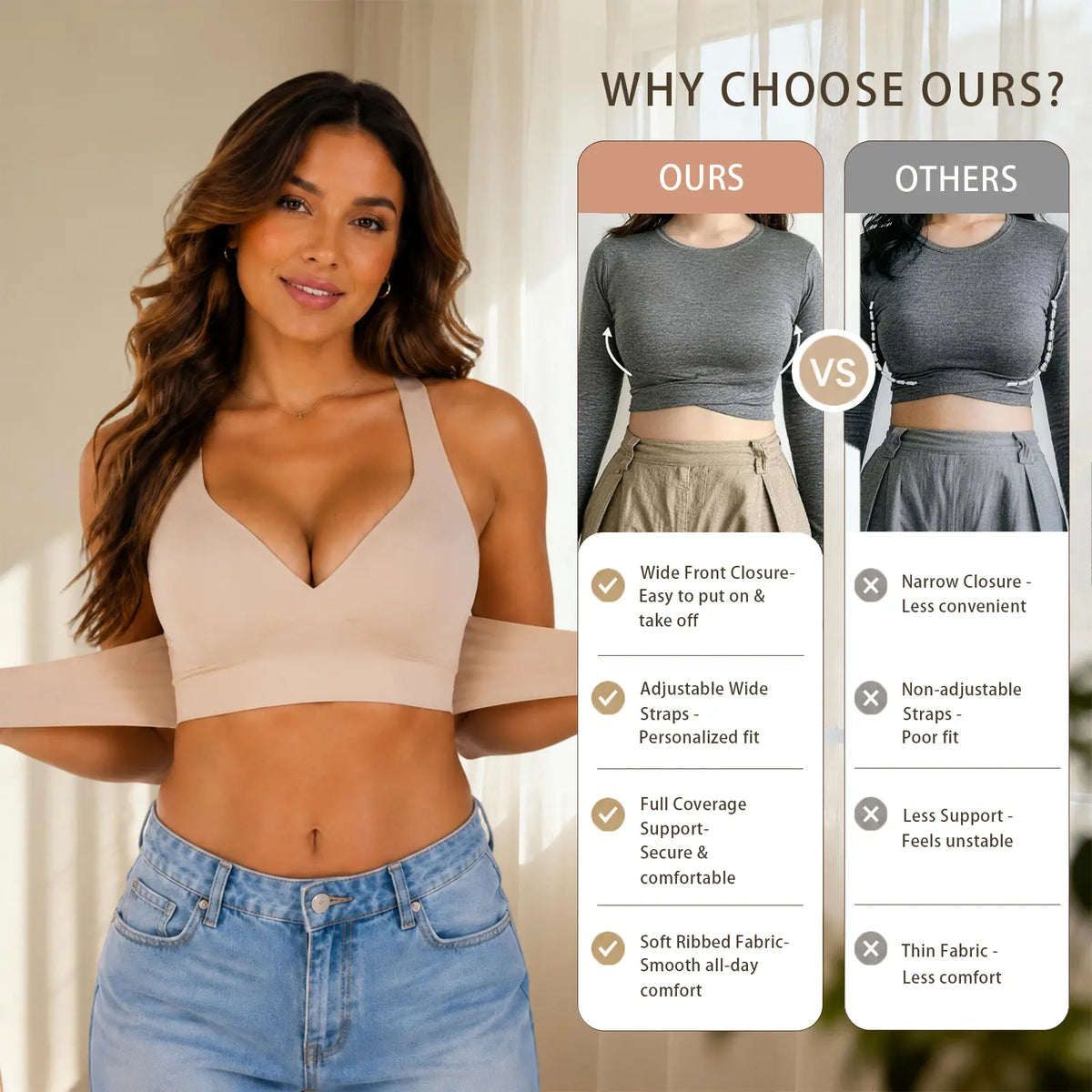 Esselegance Posture Bra, Women’S Breathable Mesh Wireless Top with Removable Pads Alternative, Activewear for Running and Gym Sessions Workout Bra, Training Bra, Push up Bra, Bras for Women Minimizer Bra, Jelly Bra