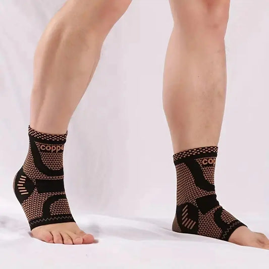 Unisex Fabric Compression Ankle Support Socks (2-Pack) - Supportive Braces for Daily Sports, Weightlifting, Compression Socks, Ankle Compression Cuff,Sohochic