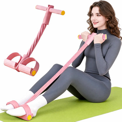 Multifunction Pedal Resistance Band, Elastic Pull Rope Fitness, Full-Body Workout at Home Gym, Exercise Sit-Up, Yoga, Abdominal Training Backtoschool