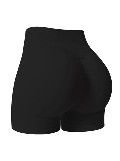 Women'S Solid Seamless Gym Shorts, Comfortable Breathable Skinny Shorts for Yoga Gym Workout, Ladies Sportswear for All Seasons